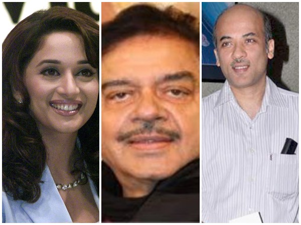 Madhuri Dixit, Shatrughan Sinha and Sooraj Barjatya