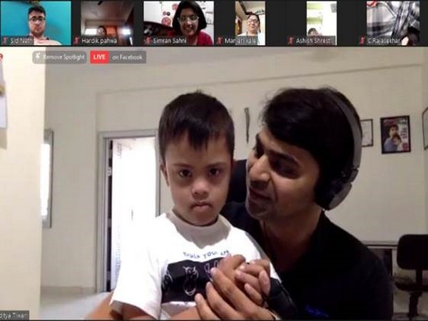 Aditya Tiwari with his son Avnish