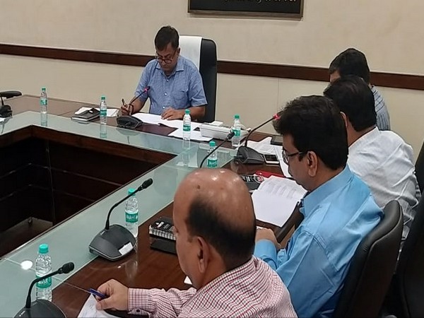 UPEIDA CEO Awanish Awasthi reviews construction of Purvanchal Expressway on Saturday. Photo/ANI