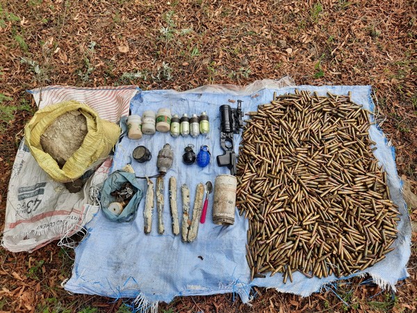 Visual of recovered items in Awantipora, Jammu and Kashmir.