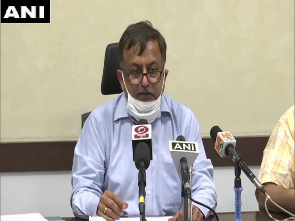 Additional Chief Secretary (Home) Awanish K Awasthi speaking at the daily press briefing in Lucknow on Tuesday. Photo/ANI