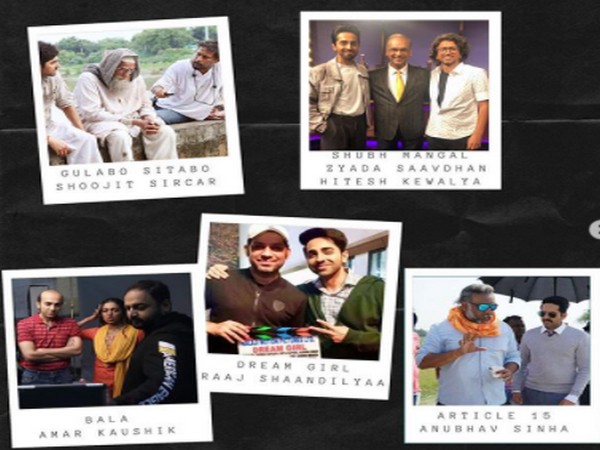 Pictures of Ayushmann Khurrana with all his directors (Image Source: Instagram)