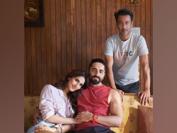 Actors Ayushmann Khurrana and Vaani Kapoor with director Abhishek Kapoor (Image Source: Instagram)