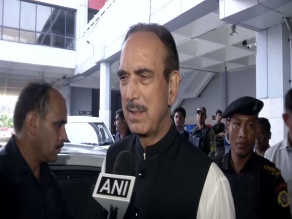 Rajya Sabha MP Ghulam Nabi Azad speaking to ANI in New Delhi on Tuesday. Photo/ANI