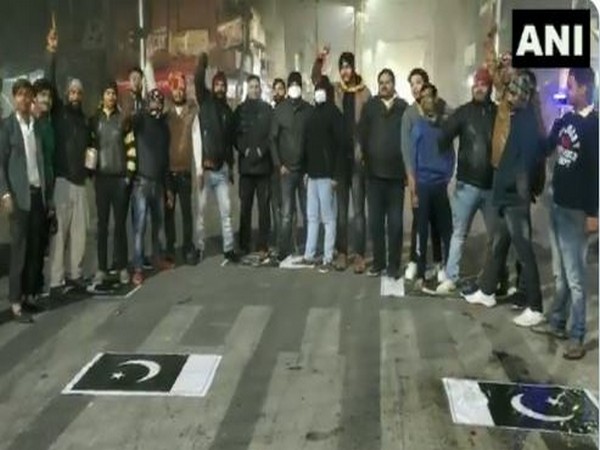 A visual from the protest site in Aligarh. (Photo/ANI)