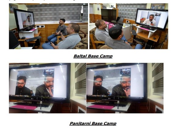 Visual from Baltal base camp and Panjtarni Base Camp (Photo/ANI) 