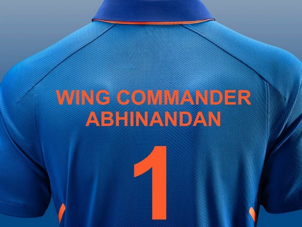 On its official Twitter handle, BCCI posted a photo having IAF pilot Abhinandan Varthaman's name engraved on Team India jersey. (Photo: Twitter @BCCI)