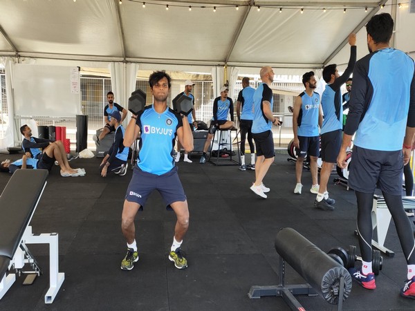 Indian players having a gym session (Photo/ BCCI Twitter)