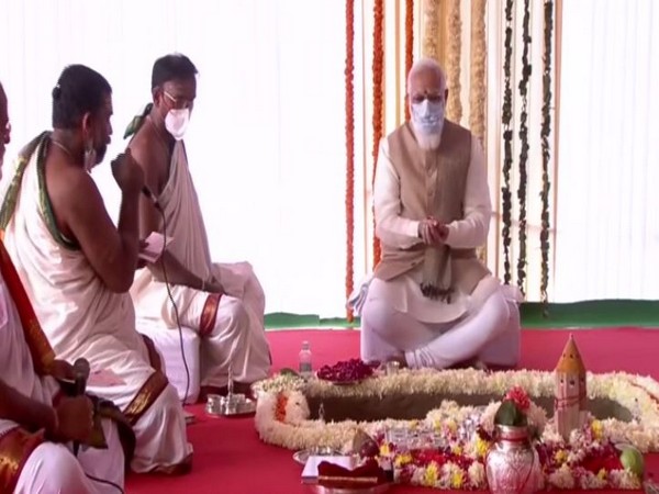 Prime Minister Narendra Modi laid the foundation stone of New Parliament Building on Thursday (Photo/ANI)