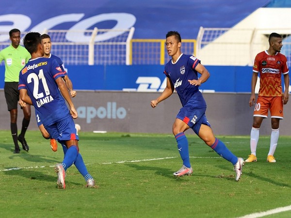Suresh Wangjam pulled one back for BFC with a stunning goal (Image: ISL)