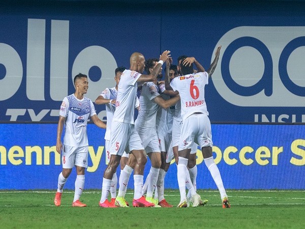 Bengaluru FC players celebrate win over Chennaiyin FC to end the year on a high (Image: ISL)