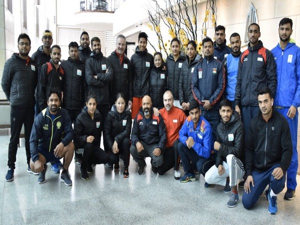 Indian boxing team with coaches and staff for the Olympic Qualifiers. (Photo/Boxing Federation Twitter)  