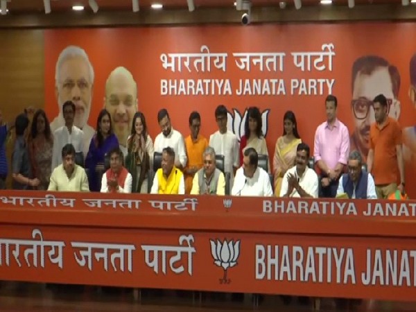 Tollywood artists joining BJP in New Delhi on July 18. Photo/ANI