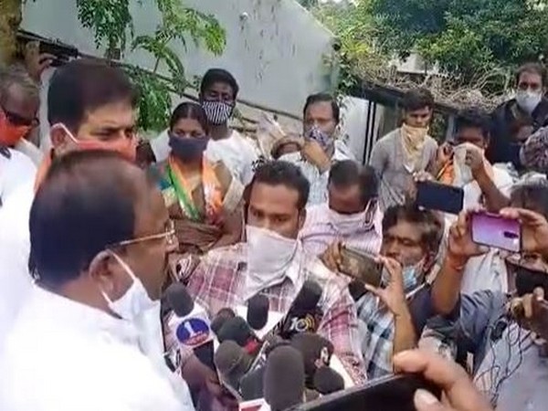 BJP Andhra Pradesh President Somu Veerraju talking to the reporters about the floods affected areas in the state.