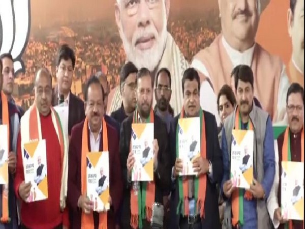 The BJP recently released its manifesto for Delhi Assembly polls. Photo/ANI