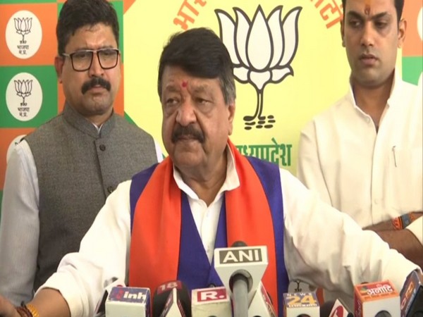 BJP general secretary Kailash Vijayvargiya talking to reporters on Wednesday. Photo/ANI