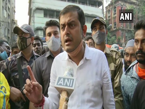 BJP Yuva Morcha holds protest over law and order situation in West Bengal