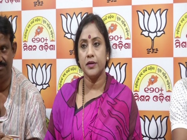 Odisha BJP General Secretary Lekhasri Samantsinghar in a press conference in Bhubaneswar on Wednesday. Photo/ANI