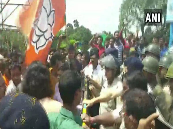 Visuals of the clash  near Gangarampur in South Dakshin, West Bengal.