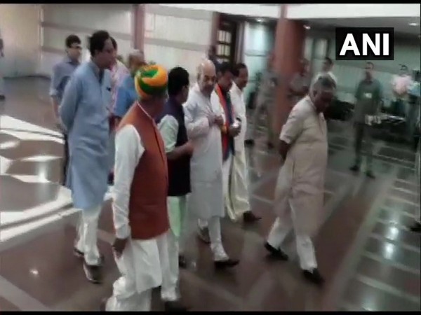 BJP leaders arrive for parliamentary party executive committee meet in New Delhi on Sunday.