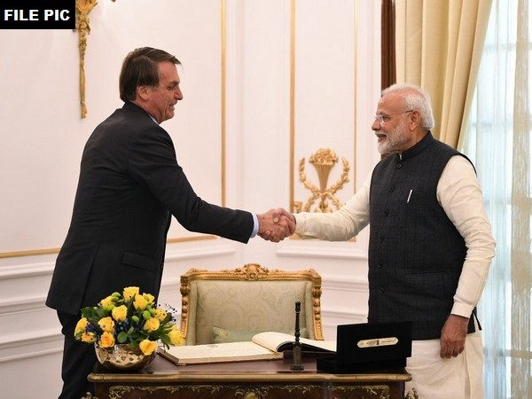 Prime Minister Narendra Modi with President of Brazil Jair Bolsonaro. (File photo/ANI)