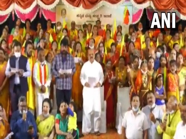 Visual from event held at Kannada Bhavan at Karnataka's Hubli (Photo/ANI) 