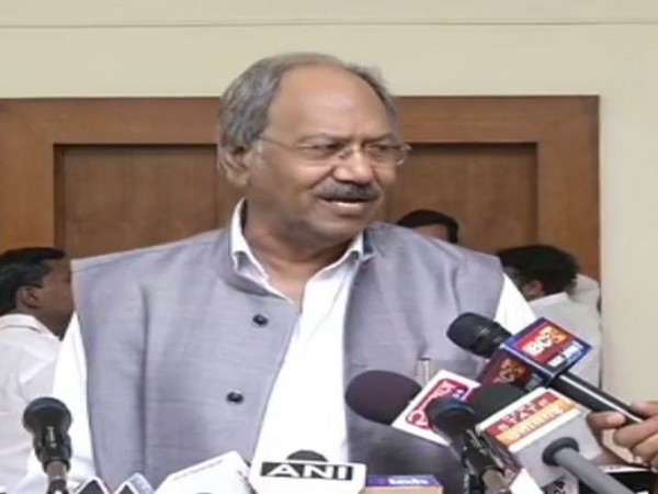 BJP legislator Brijmohan Agrawal speaking to reporters on Friday. Photo/ANI