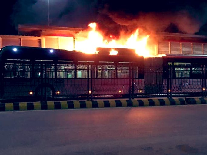 One of the leaked video showed fire at one of the stations.