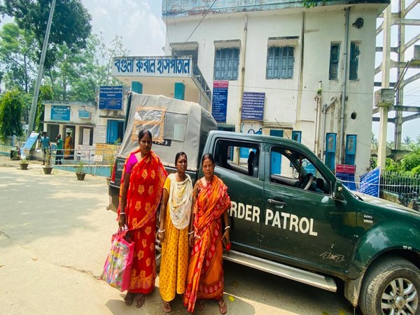 Sarathi Sardar with a BSF vehicle assigned to her. (Photo/ANI)
