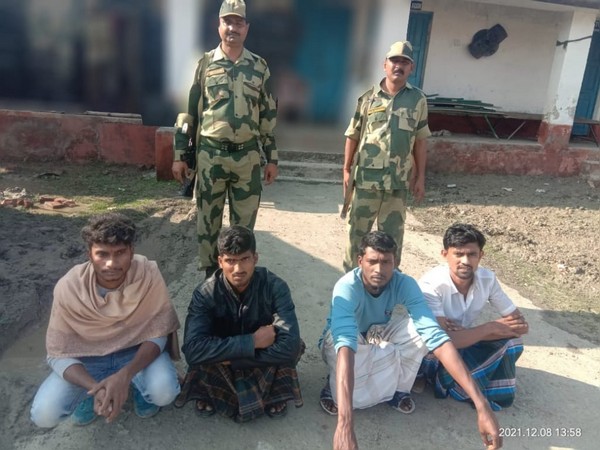 Four Bangladeshi nationals arrested by BSF for illegally crossing international border in West Bengal. 
