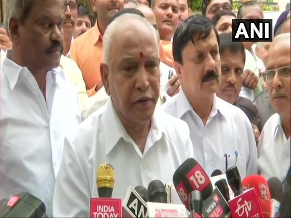 BJP state chief and party’s Chief Minister face of Karnataka, BS Yeddyurappa speaking to reporters in Bengaluru on Friday,
