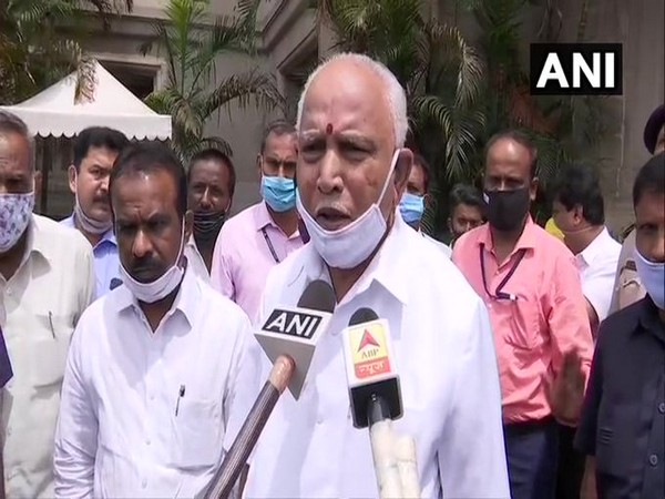 Karnataka Chief Minister BS Yediyurappa speaking to reporters in Bengaluru on Tuesday.