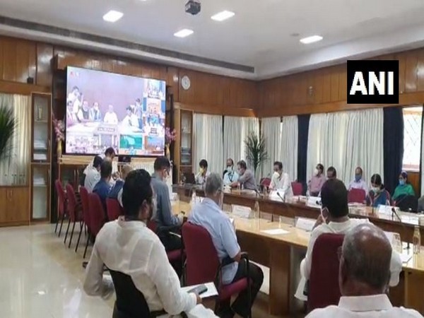 Karnataka Chief Minister BS Yediyurappa held video conference with Odisha Chief Minister Naveen Patnaik in Bengaluru on Saturday. Photo/ANI