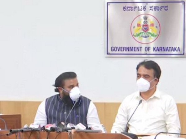Karnataka Health Minister B Sriramulu addressing a press conference on Monday. (Photo/ANI)