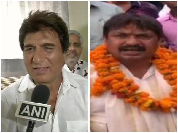 Congress leader Raj Babbar (left) and Guddu Pandit (right)