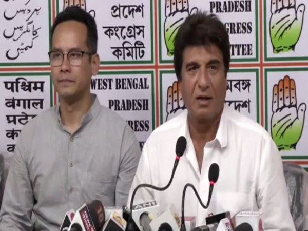 Congress leader Raj Babbar while addressing a press conference in Kolkata. Photo/ANI