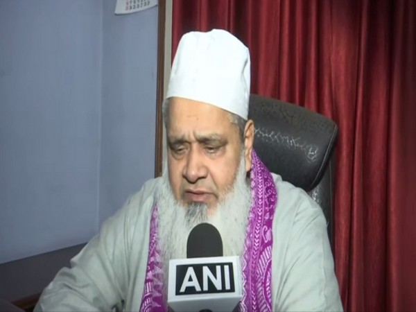 AIUDF chief Badruddin Ajmal talking to ANI in Guwahati, Assam on Saturday. Photo/ANI