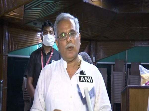 Chhattisgarh Chief Minister Bhupesh Baghel speaking to ANI in Raipur. Photo/ANI