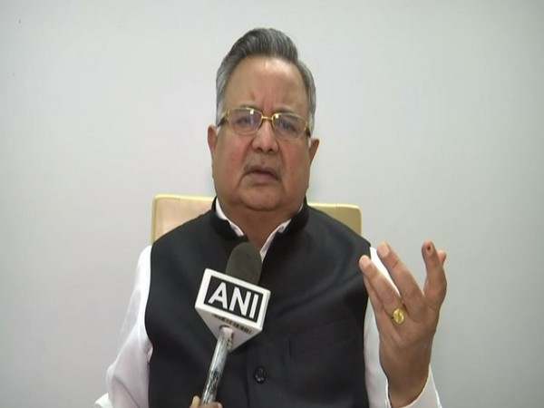 Former Chhattisgarh Chief Minister Raman Singh speaking to ANI in Raipur on Tuesday. (Photo/ANI)