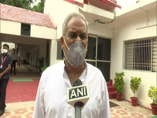 Chhattisgarh Chief Minister Bhupesh Baghel speaking to ANI on Friday. (Photo/ANI)