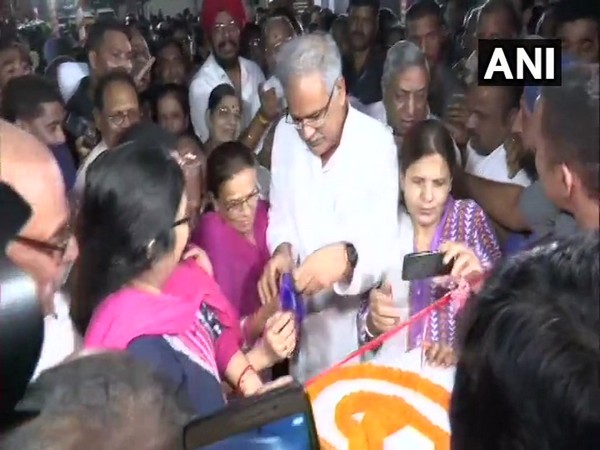 Chhattisgarh Chief Minister Bhupesh Baghel inaugurates Shankar Nagar Railway Overbridge (ROB) on Sunday. Photo/ANI