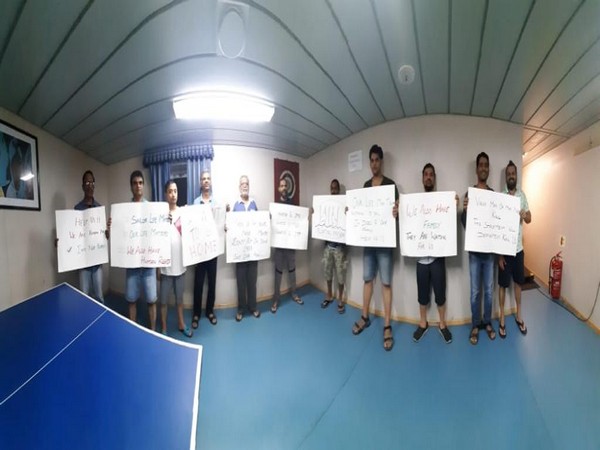 Bahujan Vikas Aghadi MLA Kshitij Thakur and others requesting External Affairs Minister S Jaishankar to help bringing back 40 Indian sailors stuck in China. Photo/ANI