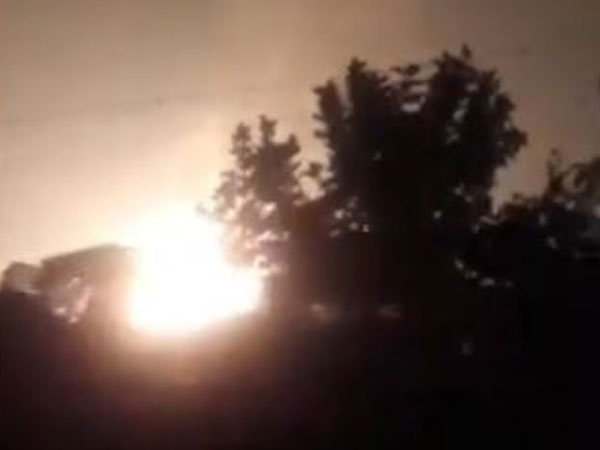 Still from the video of the blast at the Sui Gas Plant  
