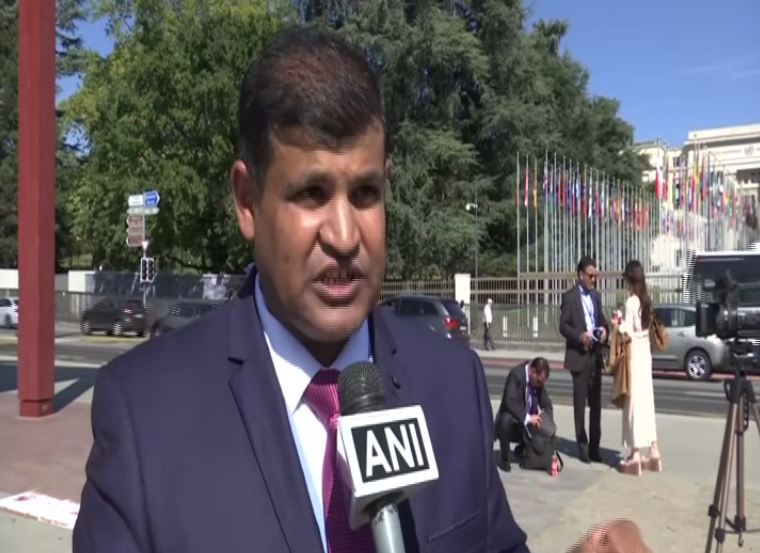 Munir Mengal, president of Baloch Voice Association, speaking to ANI in Geneva.