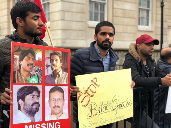 Baloch activists hold protest outside 10 Downing Street in London