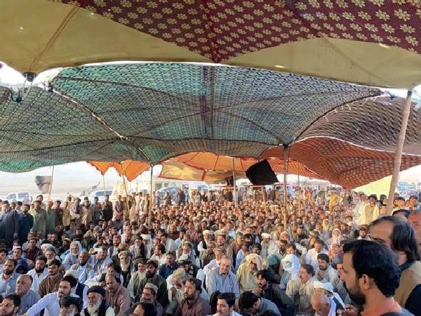 Sit-in protest at Ziarat in Balochistan. (ANI)