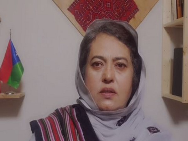 Baloch People's Congress Chairperson Naela Quadri Baloch speaking in a video message. 