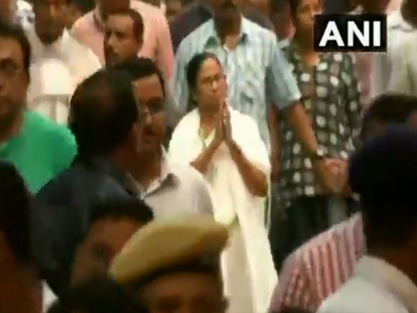 West Bengal Chief Minister Mamata Banerjee participating in a march in Kolkata on Wednesday.