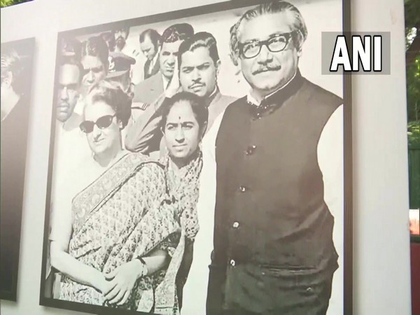 Picture of former PM Indira Gandhi and Sheikh Mujibur Rahman (Photo/ANI)