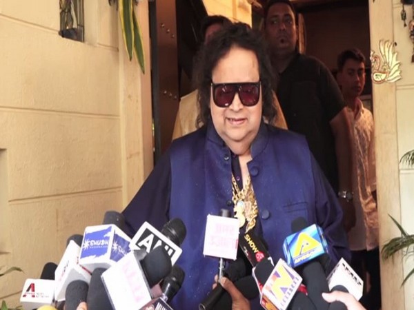 Singer Bappi Lahiri talking to media on Thursday while celebrating  Saraswati Puja at Lahiri House (Image/ANI)
